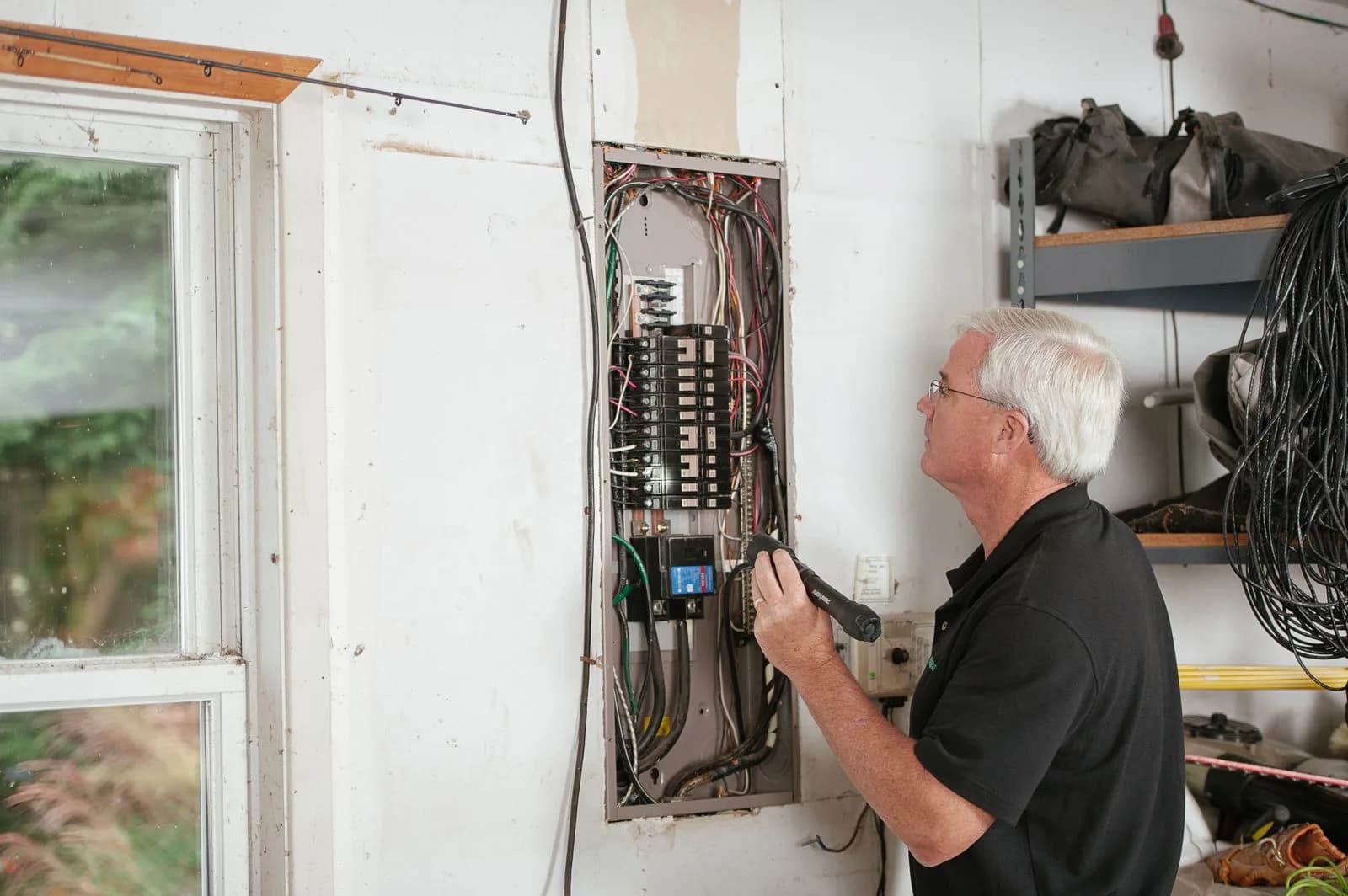 Electrician installing wiring — Electricians marketing by TML Agency