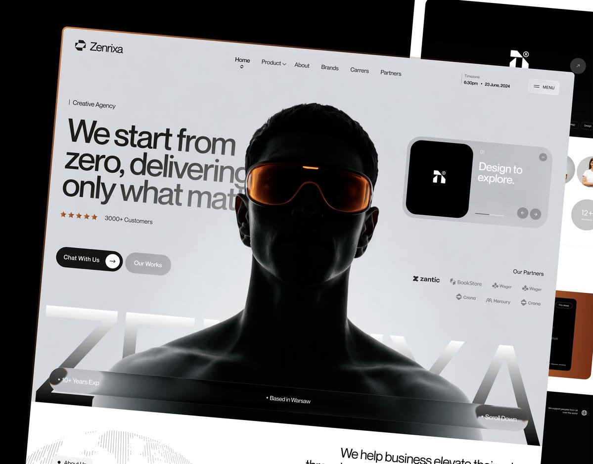 Creative agency website design